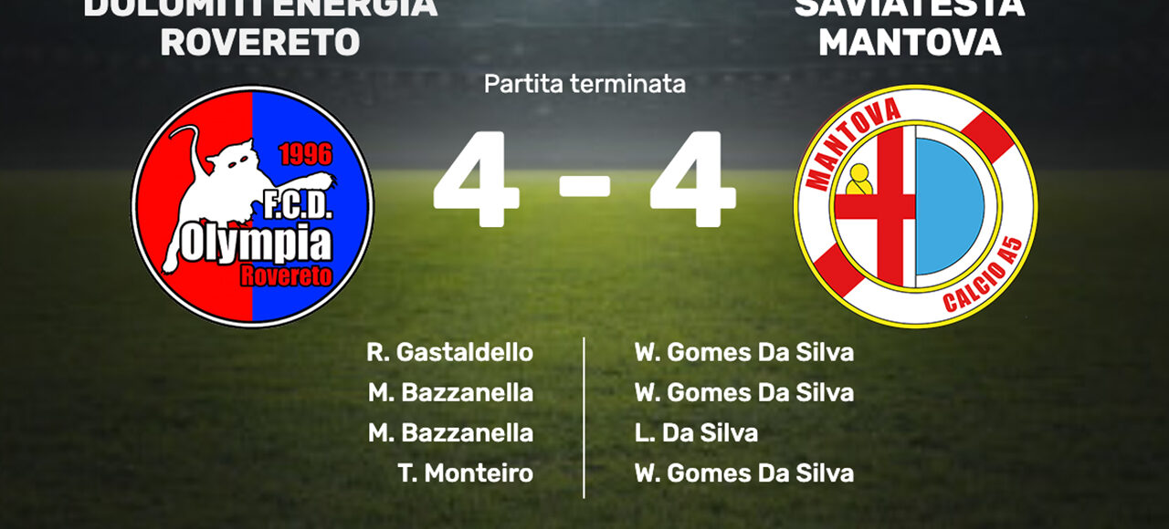 OLYMPIA ROVERETO-SAVIATESTA MANTOVA 4-4